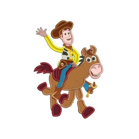 Woody and Bullseye Toy Story Number 1 Applique Design