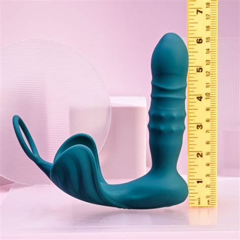 Playboy Pleasure Bring It On Thrusting Anal Plug With Cock Ring And Ball Vibe Sex Toys At