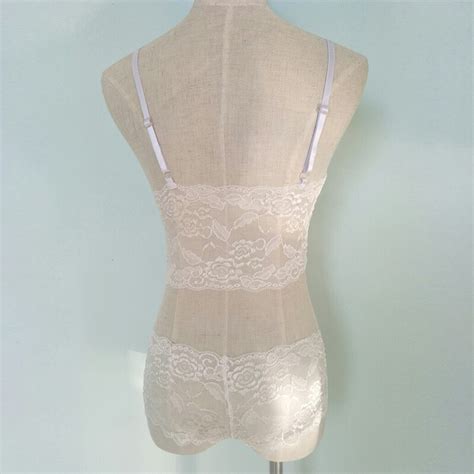 2pc Donna Pizzo Sexy Intimates Reggiseno Perizoma Set Trasparente Lingerie EBay