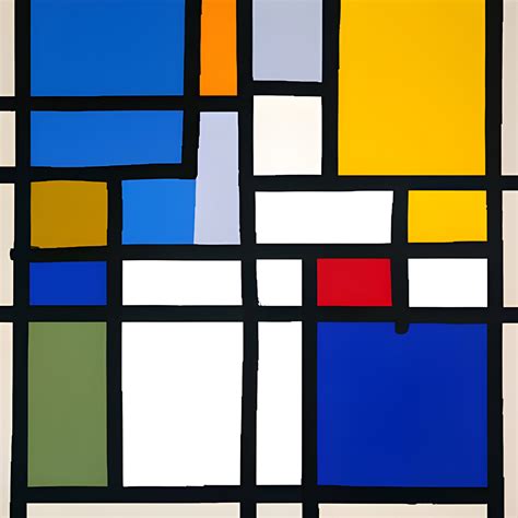 Poster Abstract Art Piet Mondrian Style Image/painting - Etsy