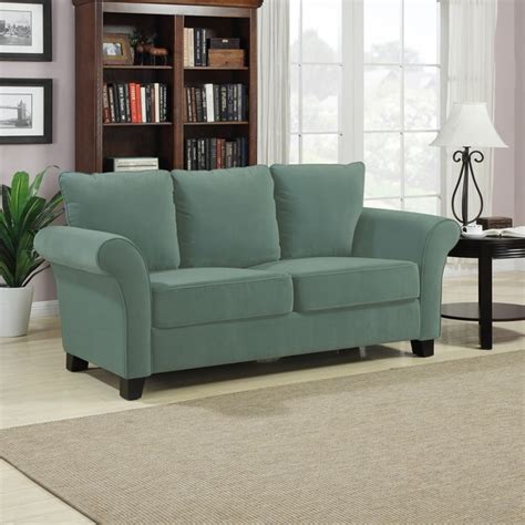 Shop Handy Living Provant Turquoise Blue Velvet Sofa - On Sale - Free ...