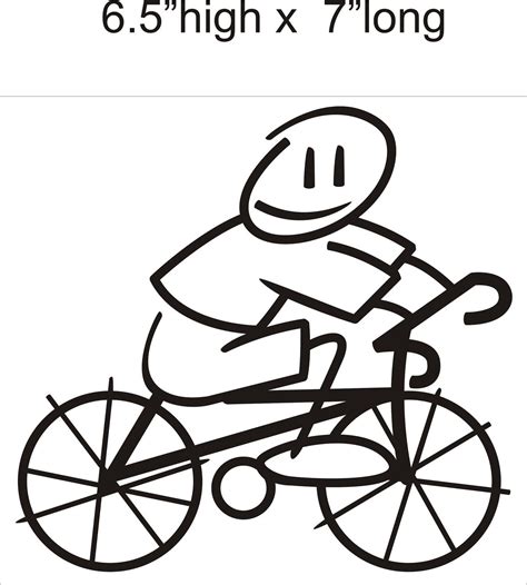 Items Similar To Bicycle Stick Figure Decal On Etsy
