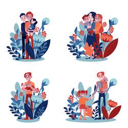 Lesbian Cartoon Mother Vector Images Over