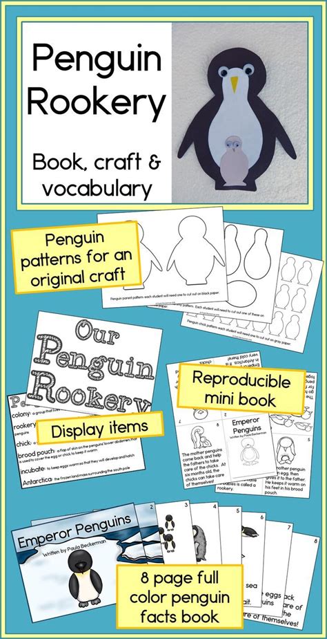 Life Cycle of a Penguin Craft Guided Reading Book Vocabulary and