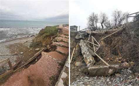 Frana Sul Lungomare Di Antignano A Livorno Non C La Data Di Inizio