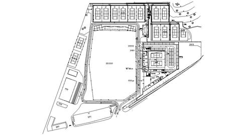 Huge Badminton Stadium Design With Parking AutoCAD File Free - Cadbull