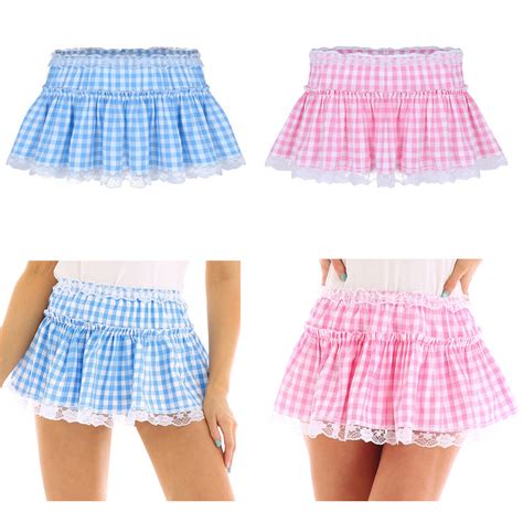Mini Jupe Courte Sissy Homme Lingerie Femme Sexy Dentelle Pyjamas Jupe à Volants eBay