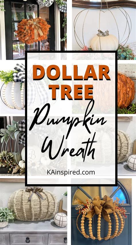 Dollar Tree Pumpkin Wreath Ideas Dollar Tree Pumpkins Pumpkin Wreath