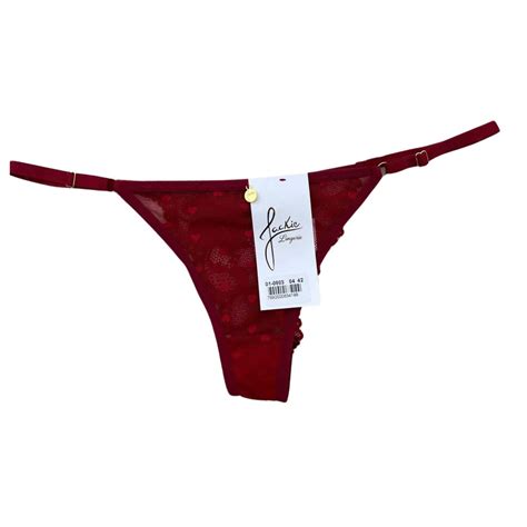 Jackie Ref Calcinha String Tule Love Fio Rendado Lingerie Vendas