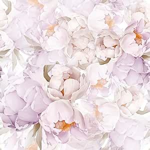 Veelike Lavender Pink Peonies Floral Wallpaper Vintage Floral Peel And