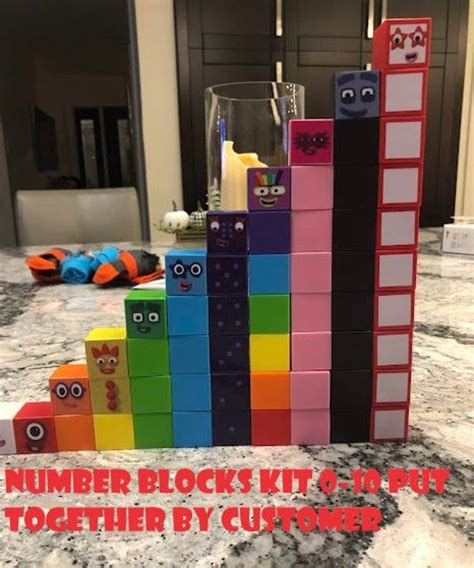 Numberblocks Set (0-20, Full set, 131 pcs), Colored numberblocks ...