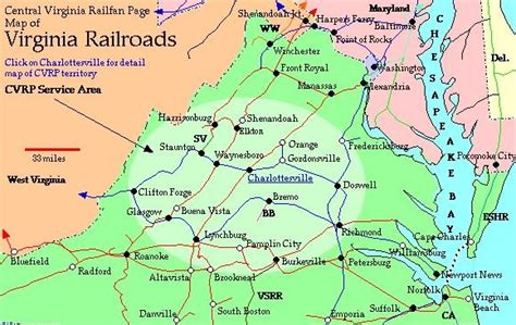 virginia railroad map    major railroads  virginia