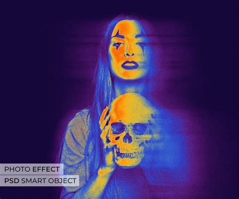 Free Psd Portrait Of Person With Acid Motion Blur Effect