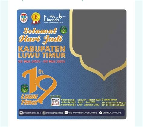 Link Twibbon Hari Jadi Luwu Timur 2022 Background Foto Aesthetic Untuk