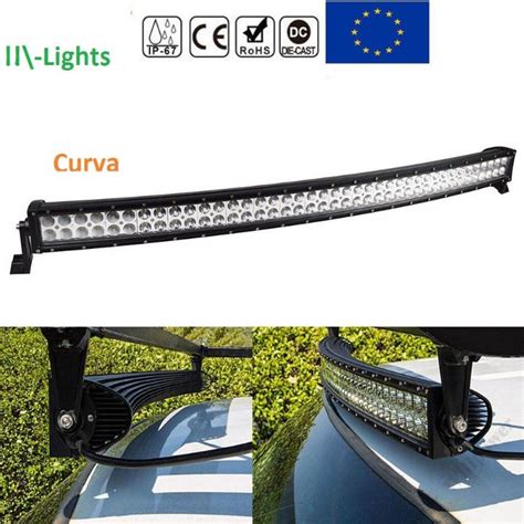 Barra Led W Cm Recta Curva Tt X Off Road Kit Montagem