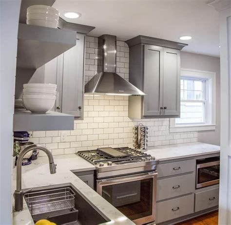 light-french-gray-kitchen-cabinets - Renovated Faith