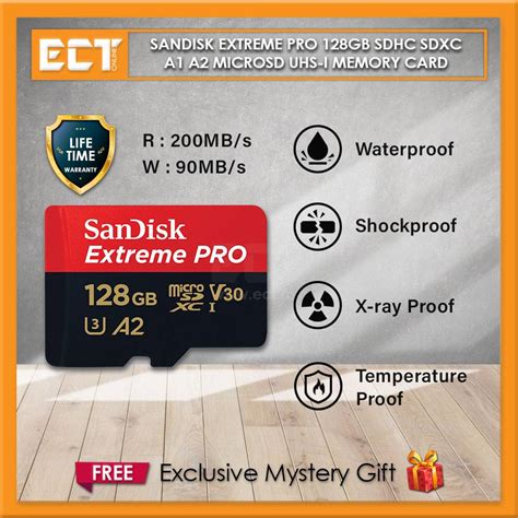 Sandisk Extreme Pro 32GB 64GB 128GB 256GB SDHC SDXC A1 A2 200MB S