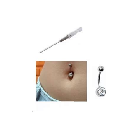 Qual Tamanho Do Cateter Para Furar Umbigo - Kit Faça Você Mesmo Perfuração De Piercing de Umbigo Com Joia e Cateter ...