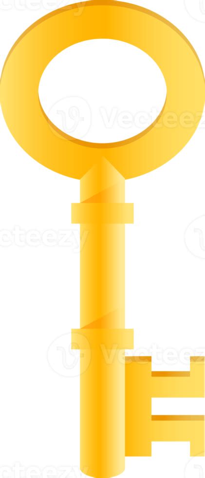 Gold key icon symbol 19046872 PNG