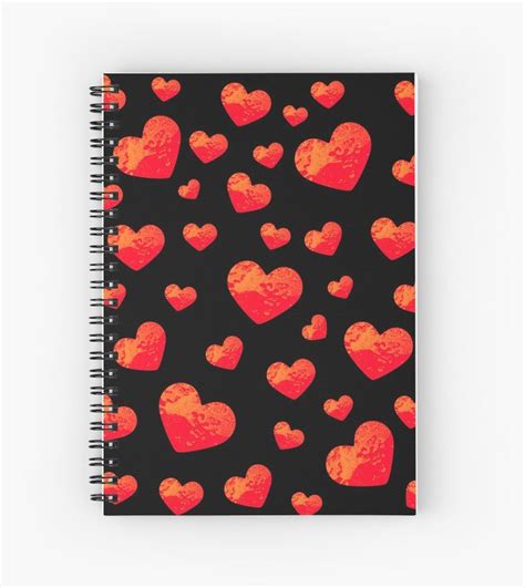 Red Hot Hearts Collage On Black Background