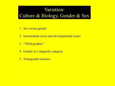 PPT Variation Culture Biology Gender Sex PowerPoint