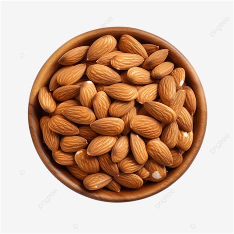 A Bowl Of Almond Nuts Almond Nut Food PNG Transparent Image And