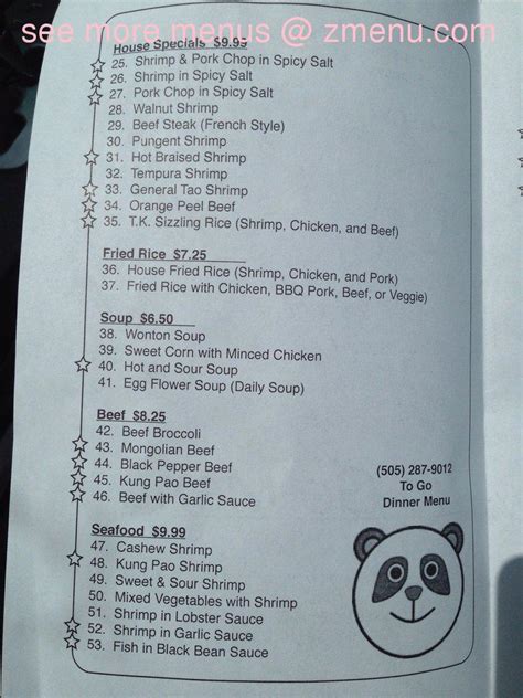 Menu At Tasty Kitchen Restaurant Grants