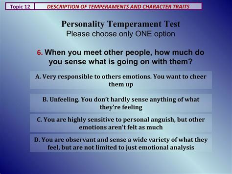 Temperament And Character Inventory Test 6