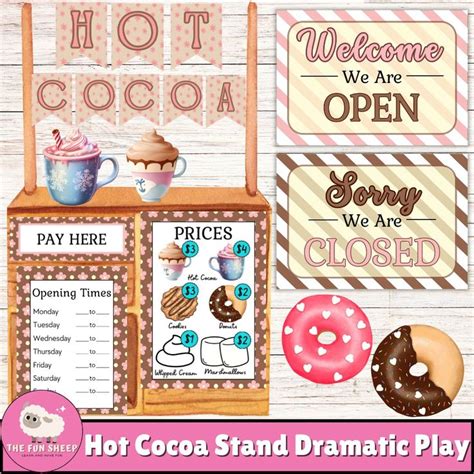 Hot Cocoa Stand Dramatic Play Winter Pretend Play Center And Classroom Decor Pretend Play