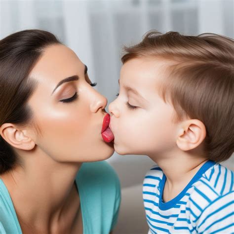 A mother sucks her son s tongue with a kiss by גדי אביב Playground