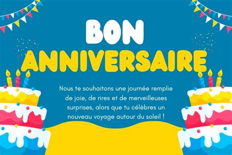 Idées de meilleurs vœux anniversaire cartes sublimes French