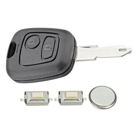 2 Button Remote Key Fob Case Refurbishment Repair Kit For Peugeot 106 206 306 Car Key Fobs Uk