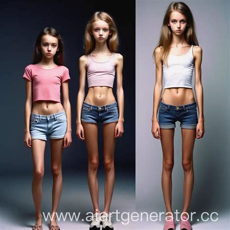 Portrait Of Young Skinny Girls In Natural Setting Ai Art Generator
