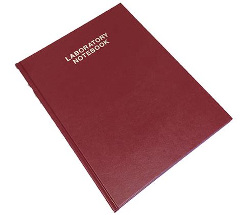 160hc Oversized Laboratory Notebook Burgundy Cover Scientific