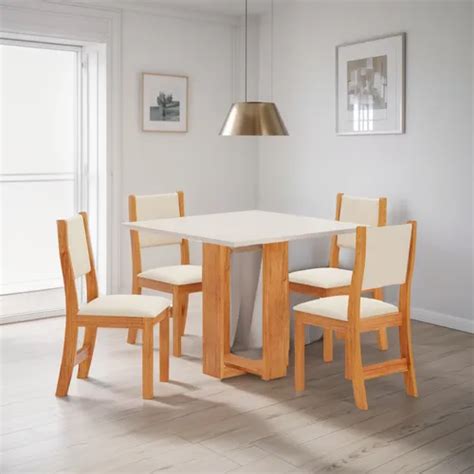 Mesa De Jantar Lugares Bebel Mel Blonde Nude Viero MercadoLivre