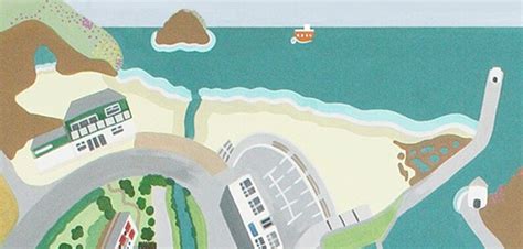 Map of Portreath, Cornwall Signed Giclee Illustrated Print, Wall Art ...