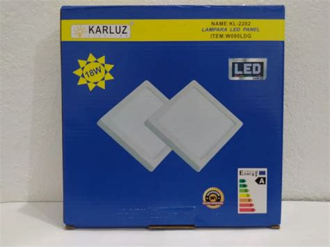 Cesal S A S Lampara Led Cuadrada De Sobreponer W Luz Blanca