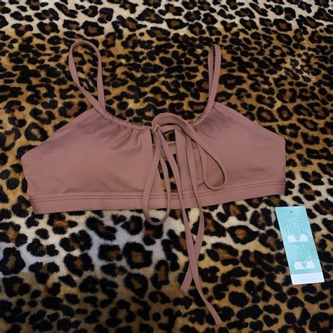 Full Tilt Brown Bikini Top With Removable Padding Depop
