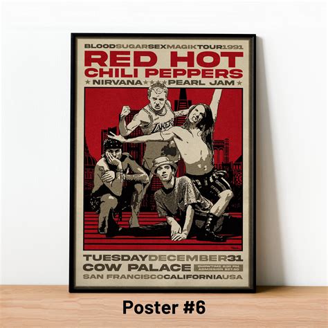 Red Hot Chili Peppers Poster Red Hot Chili Peppers Etsy