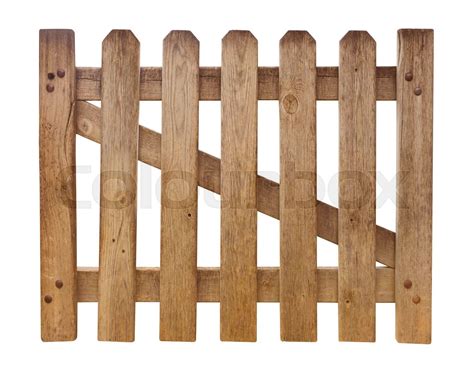 Wooden Fence Isolated On White Stock Image Colourbox