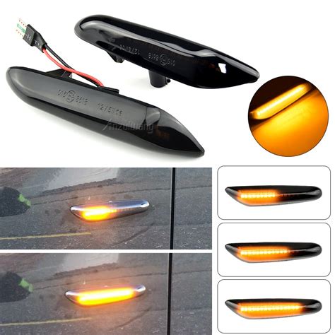 Pcs Smoke Lens Dynamic Flowing Led Turn Signal Side Marker Light