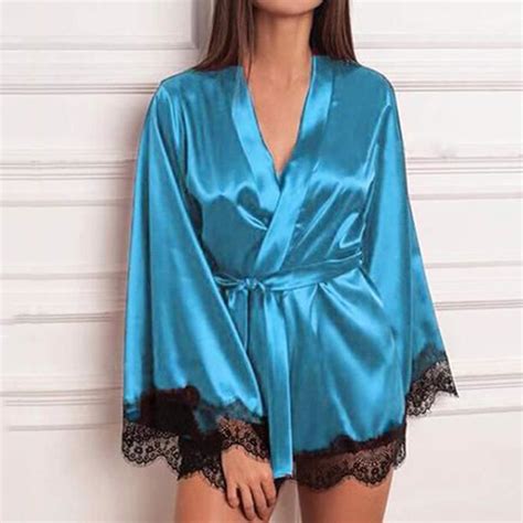 Lingerie Femmes Soie Dentelle Robe Robe Babydoll Vêtements De Nuit Chemise De Nuit Pyjama