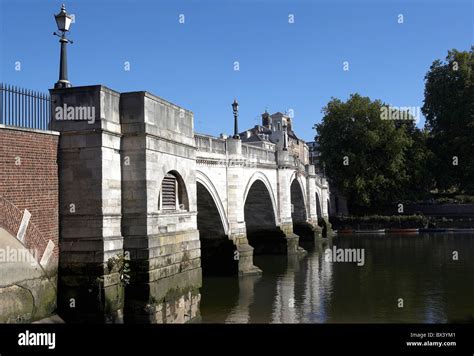 Richmond Bridge Over River Thames Uk Stock Photo Alamy