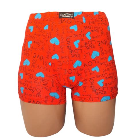 Трусы боксеры с сердечками Veenice 10311 4XL красные от продавца: Damia ...