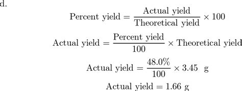 Theoretical Yield Formula