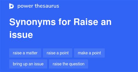 raise  issue synonyms  similar phrases