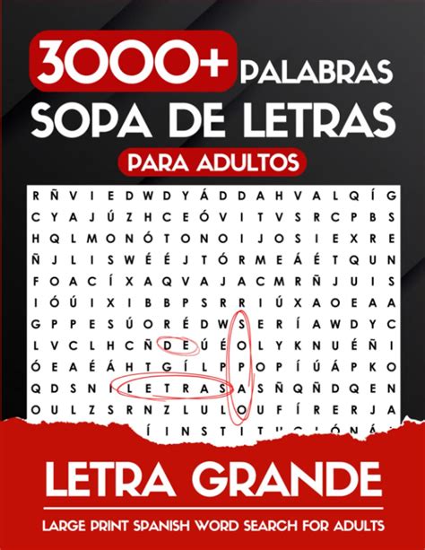 Buy Letra Grande Palabras Sopa De Letras Para Adultos Libro De