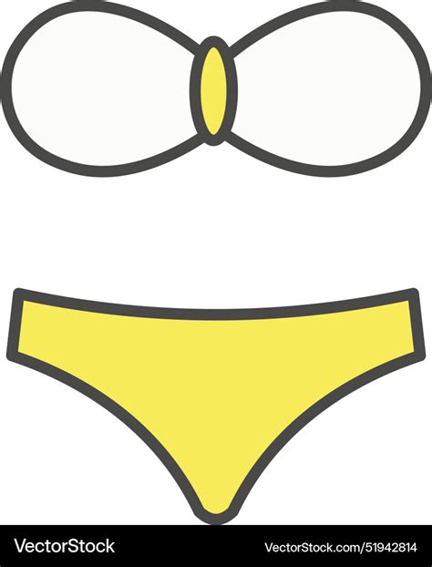 Bikini Swimsuit Icon Isolated Royalty Free Vector Image