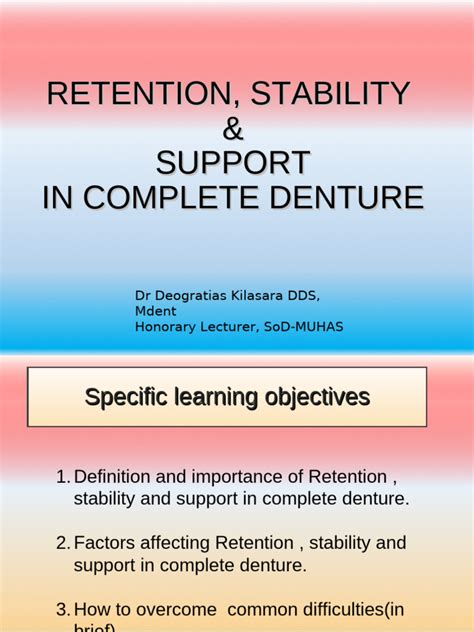 6retention Stability Support Pdf Dentures Dentistry Branches