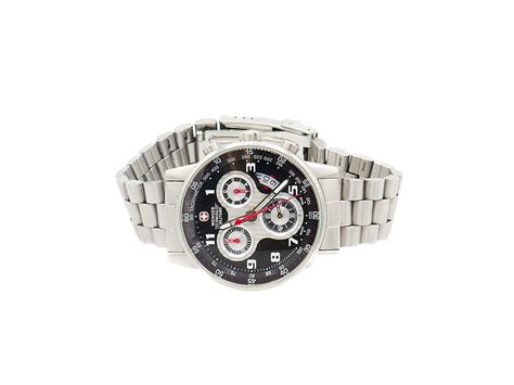 Shopthesalvationarmy Wenger Swiss Military Black Chronograph Watch
